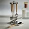 Galo Modern Classic Beige Wood Handle Stainless Steel 5 Piece Bar Tool Set