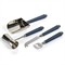 Weston Modern Classic Blue Leather Handle Polished Nickel 5 Piece Bar Tool Set