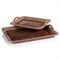 Livia Updated Traditional Brown Leather Serving Tray - Small