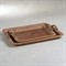 Livia Updated Traditional Brown Leather Serving Tray - Small