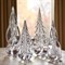 Simon Pearce Four Sided Modern Classic Crackle Glass Evergreen Tree - 12&quot;