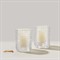 Simon Pearce Echo Lake Modern Classic Glass Hurricane Candleholder - Set of 2