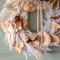 Adelise Coastal Beige Pampas Grass Mushroom Wreath - 18&quot;