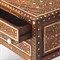 Elaine Updated Traditional Brown Wood Bone Inlay Nightstand