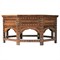 Ian Updated Traditional Brown Teak Wood Bone Inlay Coffee Table
