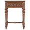 Bree Updated Traditional Brown Teak Wood Bone Inlay Side Table