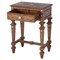 Bree Updated Traditional Brown Teak Wood Bone Inlay Side Table