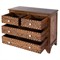 Bree Updated Traditional Brown Teak Bone Inlay Dresser