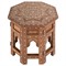 Bree Updated Traditional Brown Mango Wood Bone Inlay Side Table