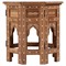 Bree Updated Traditional Brown Mango Wood Bone Inlay Side Table