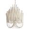 Arteriors Tilda Modern Classic White Wood Iron Frame Chandelier - Small