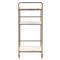 Kian Modern Classic Brass Frame 3-Tier Marble Bar Cart - Small