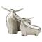 Horned Bull Raw Nickel Sculpture - Small