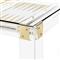 Pierre Modern Acrylic Brass Hinge Backgammon Table