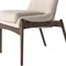 Olena Mid Century Beige Upholstered Brown Wood Frame Dining Side Chair