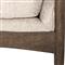 Olena Mid Century Beige Upholstered Brown Wood Frame Living Room Arm Chair