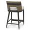 Palecek Fritz Coastal Beach White Performance Striped Grey Rope Counter Stool