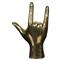 Farella Industrial Loft Brass I Love You Hand Sculpture
