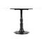 Hervey French White Marble Dark Grey Iron Pedestal Dining Table - 48&quot;