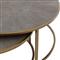 Ena Modern Regency Antique Brass Shagreen Round Nesting Round Coffee Table
