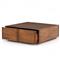 Scarlett Rustic Brown Reclaimed Wood Square Storage Coffee Table