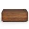 Scarlett Rustic Brown Reclaimed Wood Square Storage Coffee Table