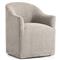 Desiree Modern French Country Beige Twill Slipcover Dining Arm Chair