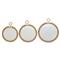 Talia Coastal Beach Brown Rattan Wall Round Mirror - Small