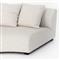 Zoe Modern White Performance Black Birch Wood 2 Piece Curved Sectional - 176&quot;Wx67&quot;D