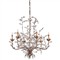 Brietta French Country Gold Iron Crystal Bud Chandelier - Medium