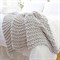 Finn Coastal Beach Silver Chunky Knit Throw Blanket