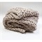 Finn Coastal Beach Taupe Chunky Knit Throw Blanket