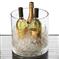 Flynn Modern Clear Glass Easy Carry Ice Bucket Cooler