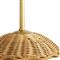 Parasol Coastal Antique Brass Handwoven Rattan Parasol Shade Table Lamp