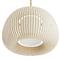 Mia Modern Classic Beige White Banded Shade Gold Antique Brass Pendant