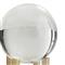 Macarthur Hollywood Regency Crystal Gold Brass Globe Sculpture - Set of 3