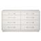 Taylor Modern White Upholstered 8 Drawer Wood Dresser