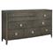 Landon Modern Masculine Charcoal Brown Wood Wide Dresser