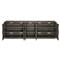 Landon Modern Masculine Charcoal Brown Fancy Face Wood Media Cabinet