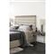Landon Modern Masculine Beige Upholstered Channel Grey Wood Bed - King