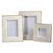 Estelle Modern Classic Gold Edge White Marble Picture Frame - 4x6