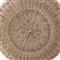 Airah Coastal Beach Beige Rounded Woven Wicker Outdoor Ottoman