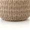 Airah Coastal Beach Beige Rounded Woven Wicker Outdoor Ottoman