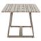 Cody Coastal Beach Angled Base Rectangular Grey Teak Outdoor Dining Table - 86.5&quot;W