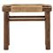 Jacob Coastal Beach Cotton Rope Wrapped Brown Mahogany Rounded Legs Stool