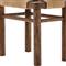 Jacob Coastal Beach Cotton Rope Wrapped Brown Mahogany Rounded Legs Stool