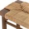 Jacob Coastal Beach Cotton Rope Wrapped Brown Mahogany Rounded Legs Stool