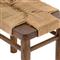 Jacob Coastal Beach Cotton Rope Wrapped Brown Mahogany Rounded Legs Stool