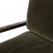 Ailyn Rustic Lodge Green Upholstered Brown Wood Occasional Arm Chair