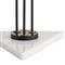 Stefan White Marble 3 Light Frosted Glass Iron Floor Lamp